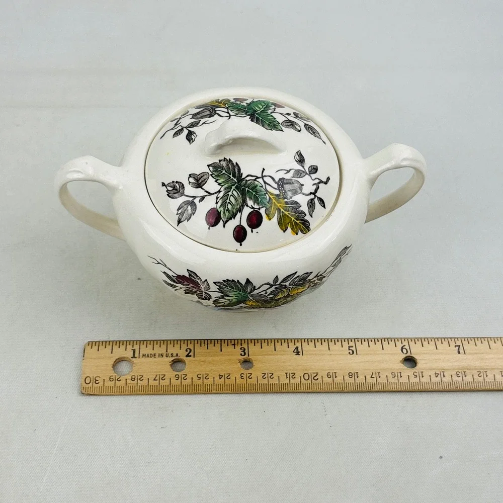 J&G Meakin Welcome Home Sugar Bowl with Lid England English Staffordshire